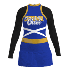 youth blue cheerleading costume 