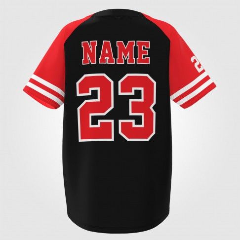 custom plain baseball jerseys for men black 1