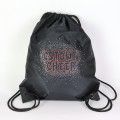 Drawstring Backpack Water Resistant String Bag black