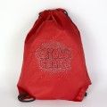 Drawstring Backpack Water Resistant String Bag red