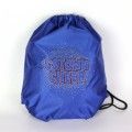 Drawstring Backpack Water Resistant String Bag blue