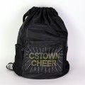 Drawstring Backpack Sports Gym Bag Water Resistant String Bag black