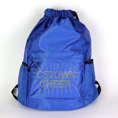 Drawstring Backpack Sports Gym Bag Water Resistant String Bag blue 0