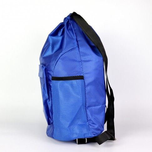 Drawstring Backpack Sports Gym Bag Water Resistant String Bag blue 1