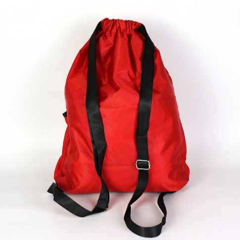 Drawstring Backpack Sports Gym Bag Water Resistant String Bag red 2