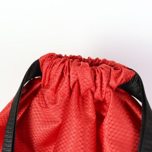 Drawstring Backpack Sports Gym Bag Water Resistant String Bag red 3