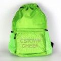 Drawstring Backpack Sports Gym Bag Water Resistant String Bag green