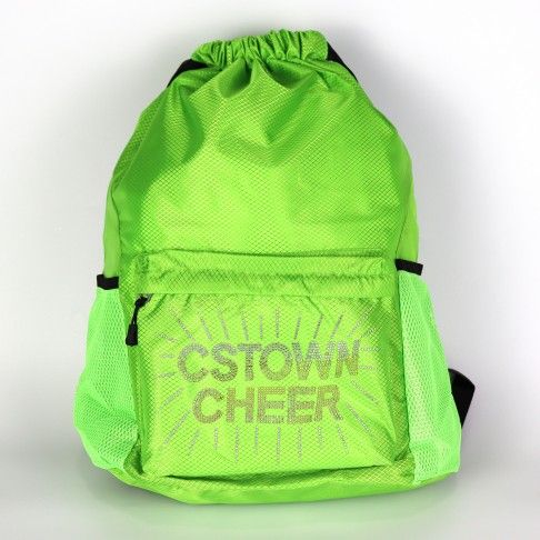 Drawstring Backpack Sports Gym Bag Water Resistant String Bag green 0