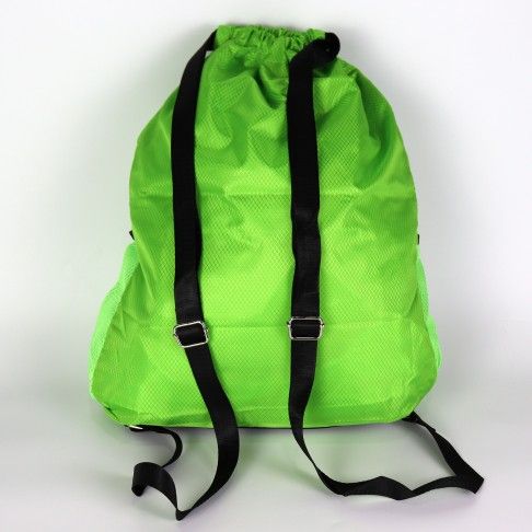 Drawstring Backpack Sports Gym Bag Water Resistant String Bag green 2