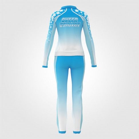 cheap cheerleading warm up suit blue 1