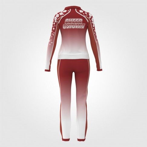 cheap cheerleading warm up suit red 1