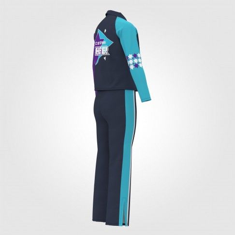 custom youth cheer uniforms cheerleading warm up blue 4