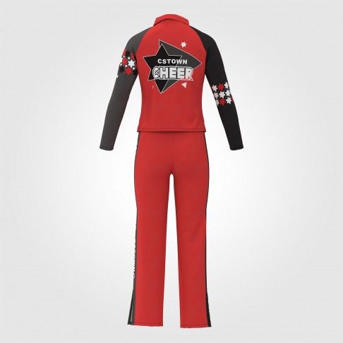 custom youth cheer uniforms cheerleading warm up red 1