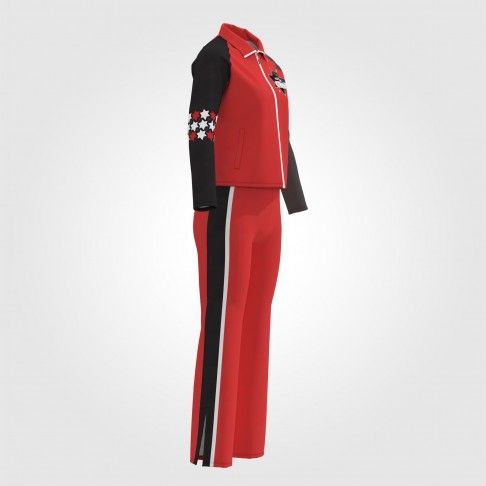 custom youth cheer uniforms cheerleading warm up red 3