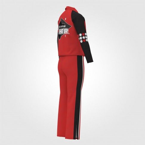 custom youth cheer uniforms cheerleading warm up red 4