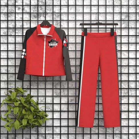 custom youth cheer uniforms cheerleading warm up red 5