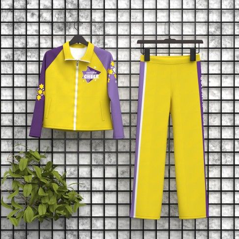 custom youth cheer uniforms cheerleading warm up yellow 5