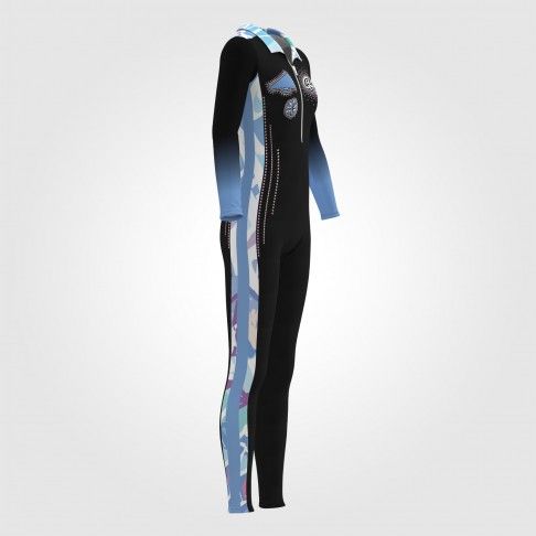 athletic cheerleader warm up gear blue 3