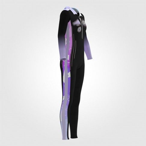 athletic cheerleader warm up gear purple 3