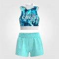 youth light blue cheerleader practice wear blue