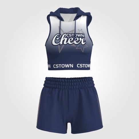 youth light blue cheerleader practice wear navy blue 0