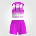 youth light blue cheerleader practice wear pink