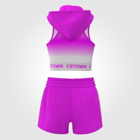 youth light blue cheerleader practice wear pink 1