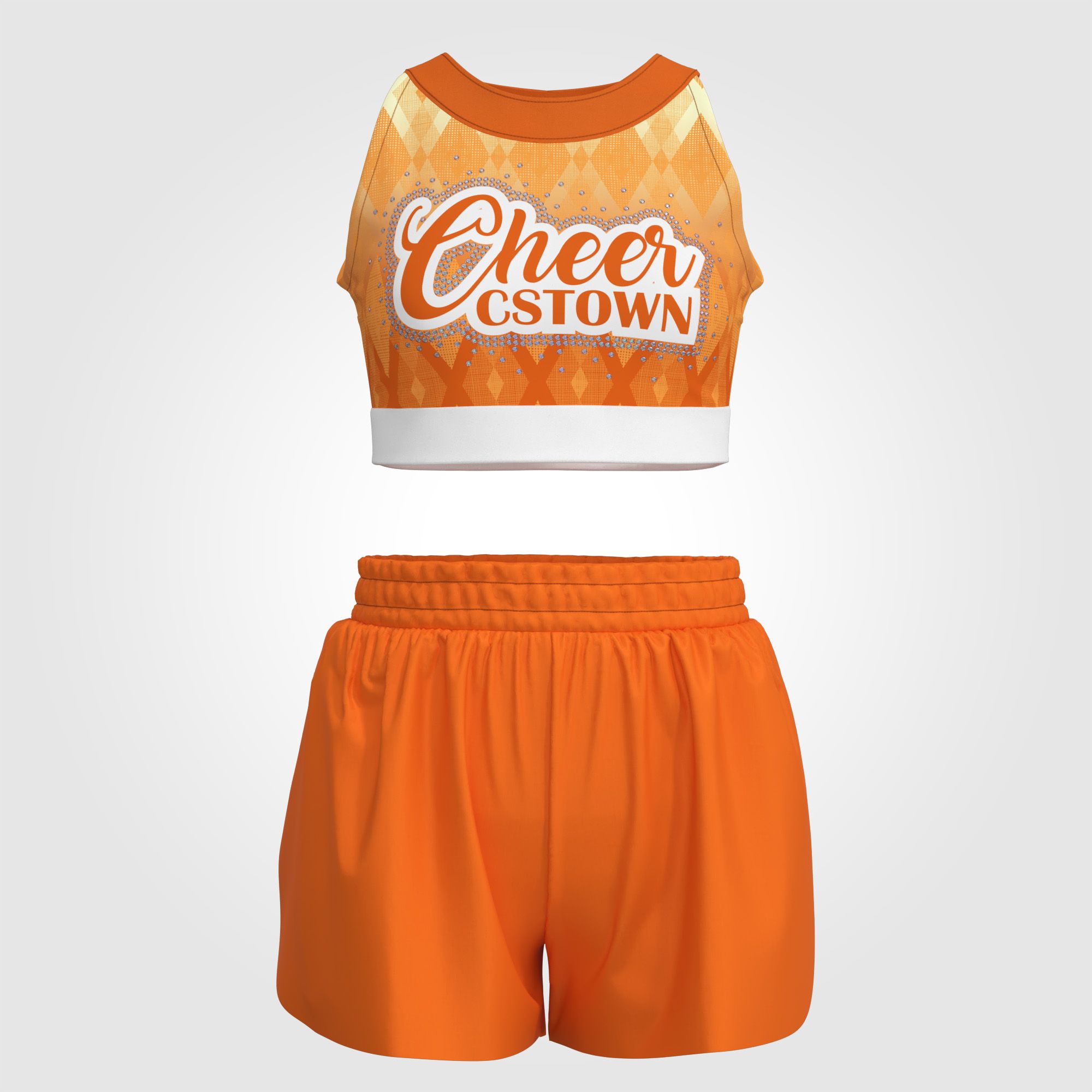 youth orange cheer practice wear