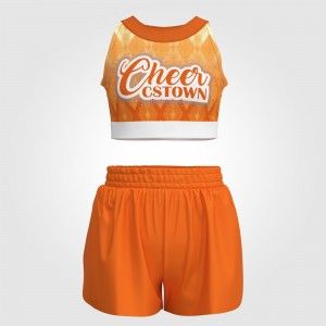 youth orange cheer practice wear