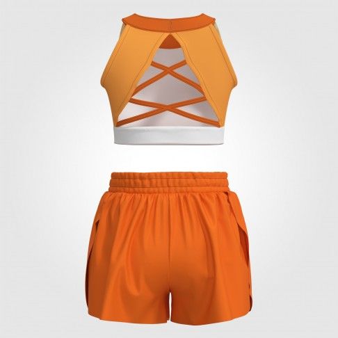 youth orange cheer practice wear orange 1