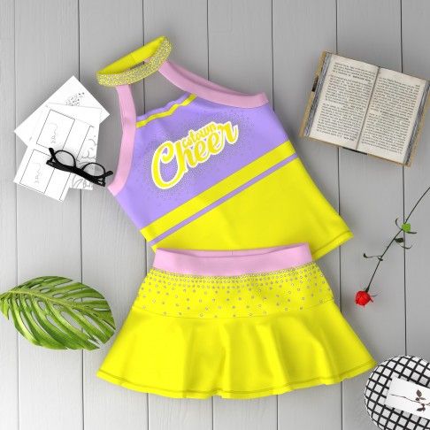 cheerleading practice outfit purple 6