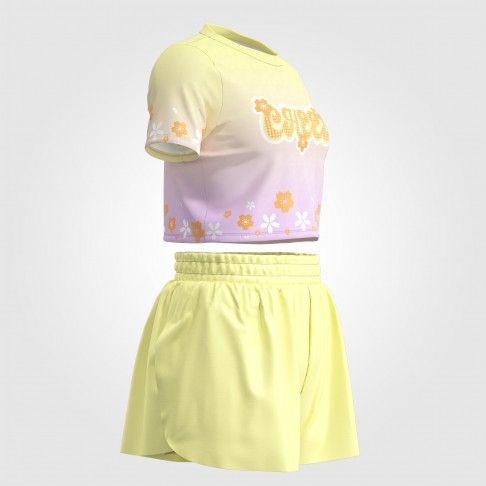 cheer athletics team uniform yellow 3