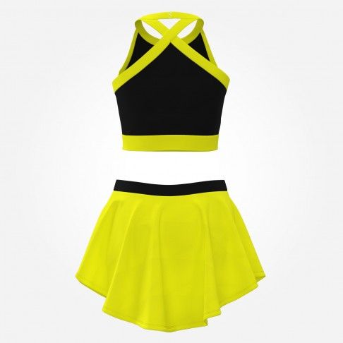 cheerleader practice uniforms store yellow 1