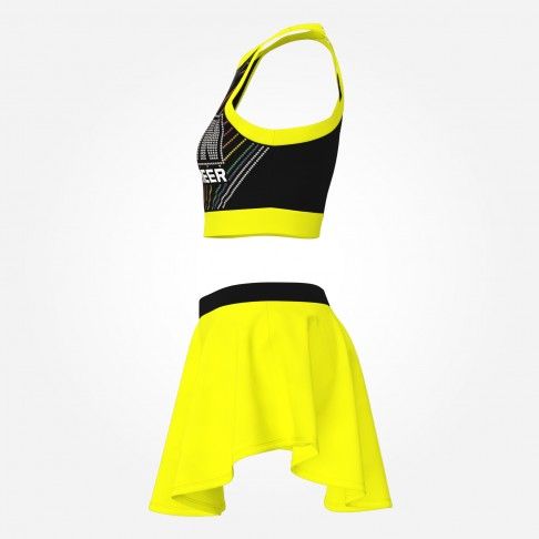 cheerleader practice uniforms store yellow 2