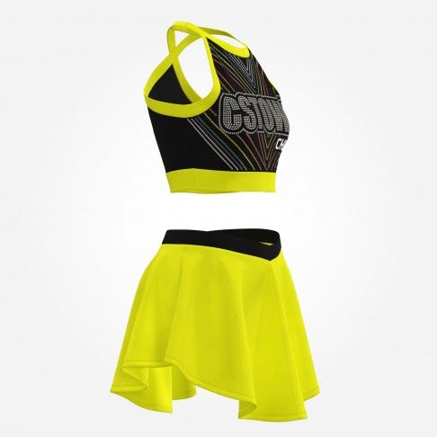 cheerleader practice uniforms store yellow 3