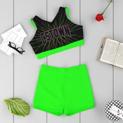 cheer practice outfits shop green 6