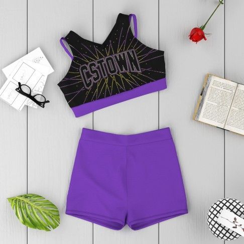 cheer practice outfits shop purple 6