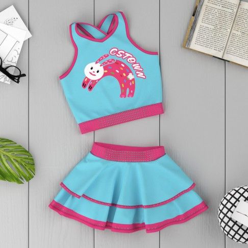 cheerleader inspired outfit practice apparel blue 6