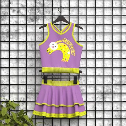 cheerleader inspired outfit practice apparel purple 5