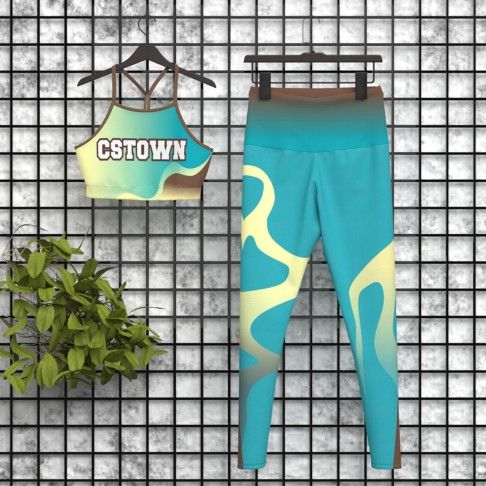 custom teamwork cheer practice wear green 5