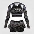 custom hot black and blue cheer costume black