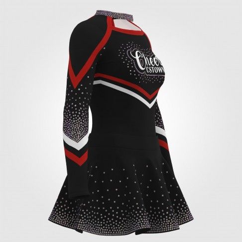 long sleeve black youth cheer costume black 3