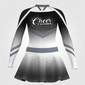 long sleeve black youth cheer costume