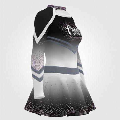 long sleeve black youth cheer costume ombre 3