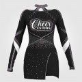 womens black long sleeve cheerleading uniform black