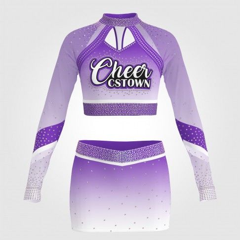 womens 2 piece purple cheerleader costume purple 0