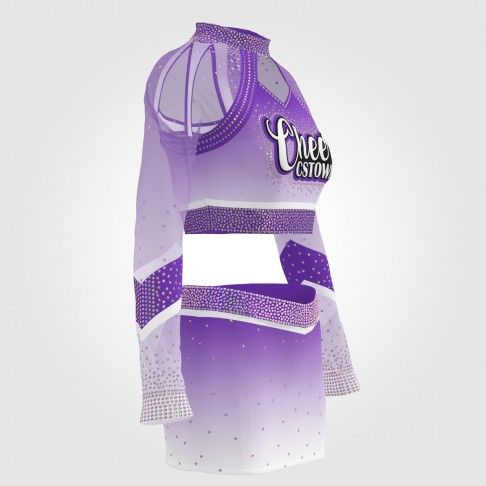 womens 2 piece purple cheerleader costume purple 3