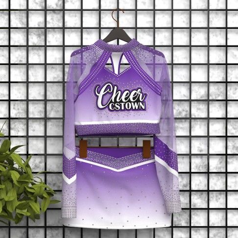 womens 2 piece purple cheerleader costume purple 5