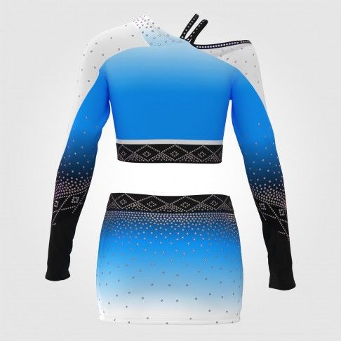 long sleeve blue cheer outfit for women blue 1