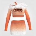 long sleeve blue cheer outfit for women orange